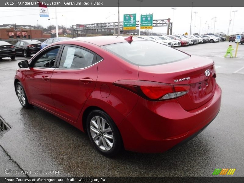 Geranium Red / Black 2015 Hyundai Elantra SE Sedan