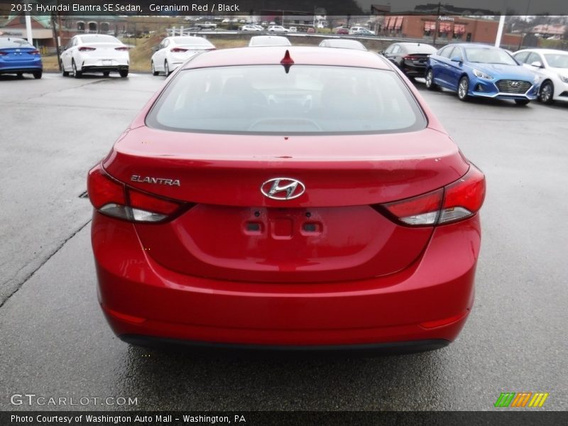 Geranium Red / Black 2015 Hyundai Elantra SE Sedan