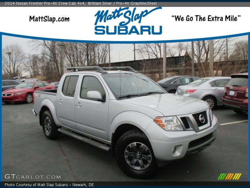 Brilliant Silver / Pro-4X Graphite/Steel 2014 Nissan Frontier Pro-4X Crew Cab 4x4