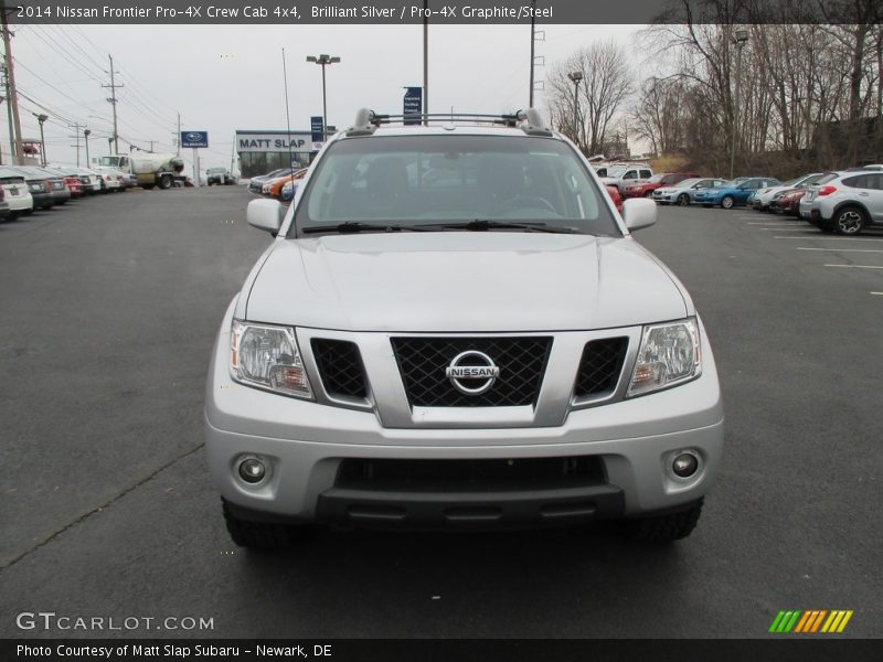 Brilliant Silver / Pro-4X Graphite/Steel 2014 Nissan Frontier Pro-4X Crew Cab 4x4