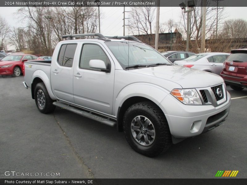 Brilliant Silver / Pro-4X Graphite/Steel 2014 Nissan Frontier Pro-4X Crew Cab 4x4