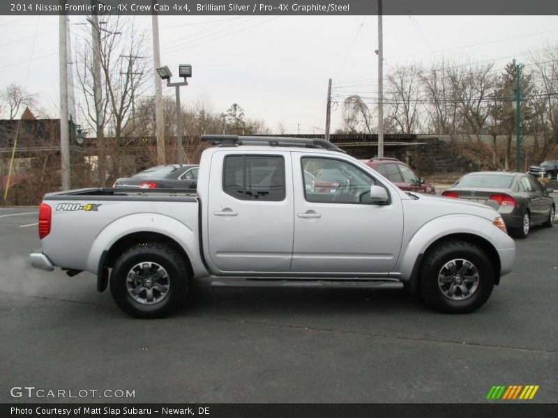 Brilliant Silver / Pro-4X Graphite/Steel 2014 Nissan Frontier Pro-4X Crew Cab 4x4