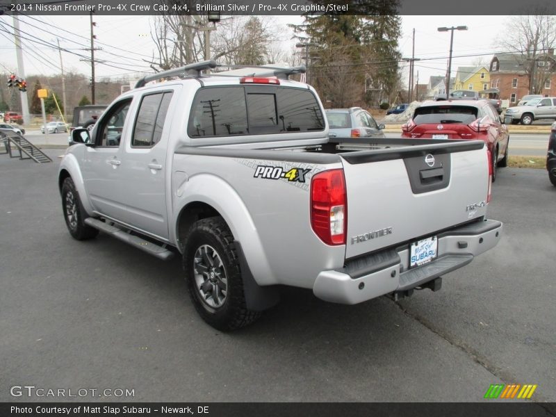 Brilliant Silver / Pro-4X Graphite/Steel 2014 Nissan Frontier Pro-4X Crew Cab 4x4