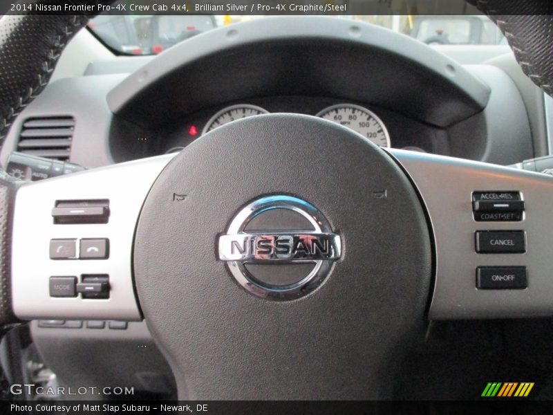 Brilliant Silver / Pro-4X Graphite/Steel 2014 Nissan Frontier Pro-4X Crew Cab 4x4