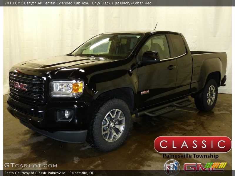 Onyx Black / Jet Black/­Cobalt Red 2018 GMC Canyon All Terrain Extended Cab 4x4