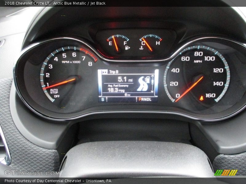 Arctic Blue Metallic / Jet Black 2018 Chevrolet Cruze LT