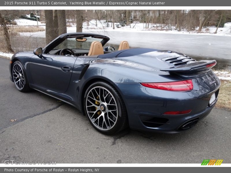 Yachting Blue Metallic / Espresso/Cognac Natural Leather 2015 Porsche 911 Turbo S Cabriolet