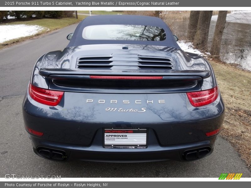 Yachting Blue Metallic / Espresso/Cognac Natural Leather 2015 Porsche 911 Turbo S Cabriolet