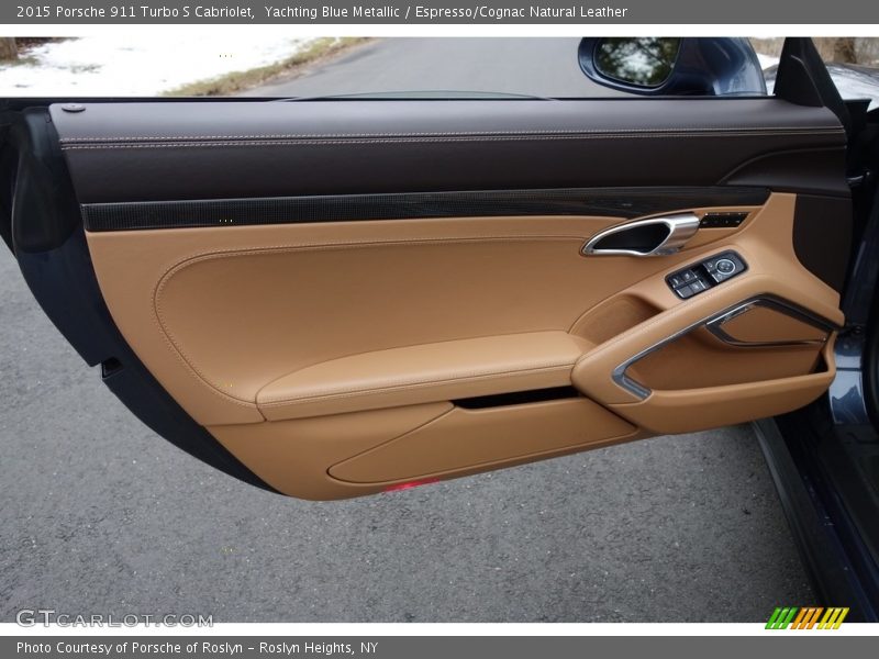 Yachting Blue Metallic / Espresso/Cognac Natural Leather 2015 Porsche 911 Turbo S Cabriolet