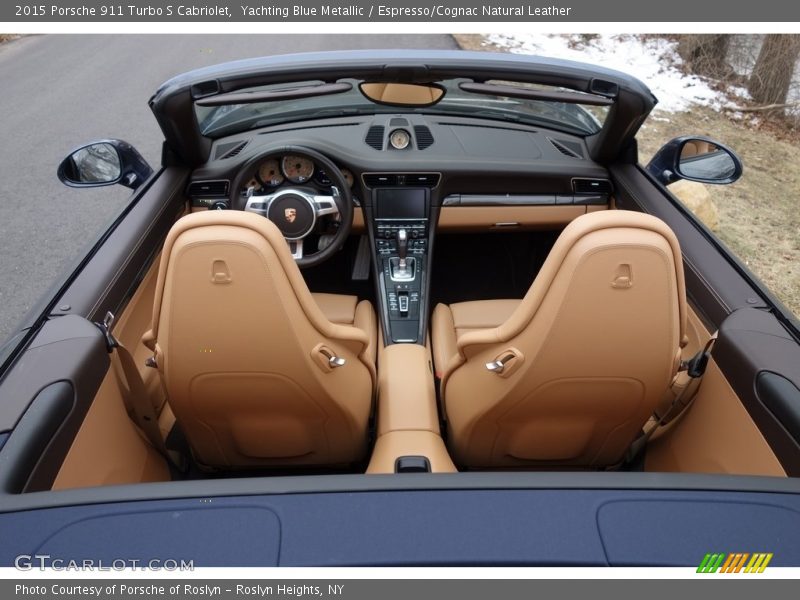 Yachting Blue Metallic / Espresso/Cognac Natural Leather 2015 Porsche 911 Turbo S Cabriolet