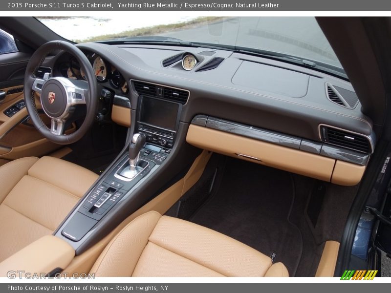 Yachting Blue Metallic / Espresso/Cognac Natural Leather 2015 Porsche 911 Turbo S Cabriolet