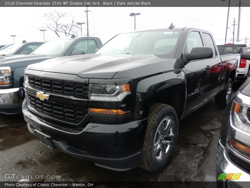 Black / Dark Ash/Jet Black 2018 Chevrolet Silverado 1500 WT Double Cab 4x4