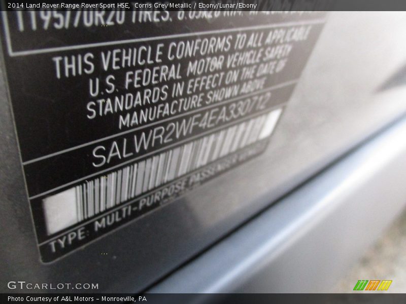 Corris Grey Metallic / Ebony/Lunar/Ebony 2014 Land Rover Range Rover Sport HSE
