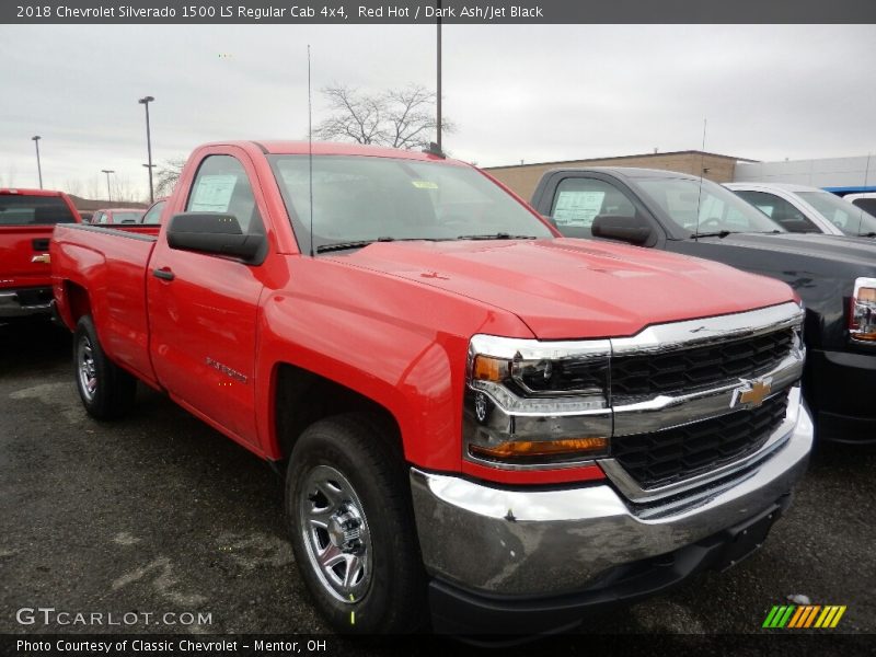 Red Hot / Dark Ash/Jet Black 2018 Chevrolet Silverado 1500 LS Regular Cab 4x4