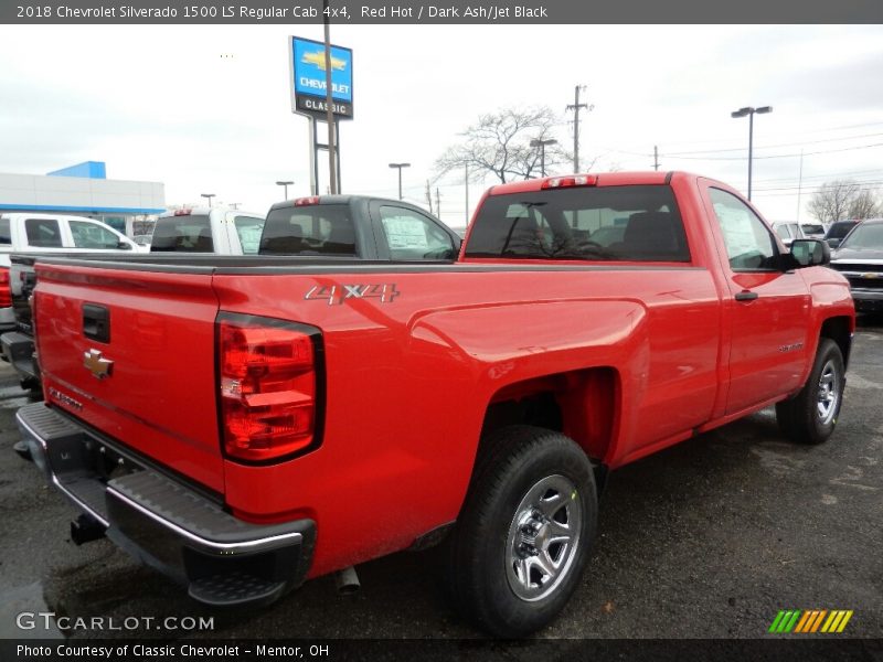 Red Hot / Dark Ash/Jet Black 2018 Chevrolet Silverado 1500 LS Regular Cab 4x4