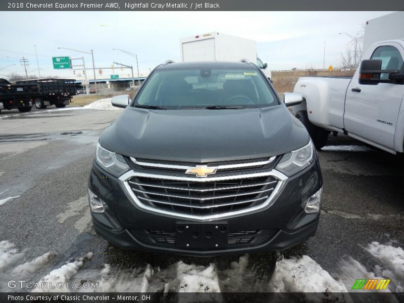 Nightfall Gray Metallic / Jet Black 2018 Chevrolet Equinox Premier AWD