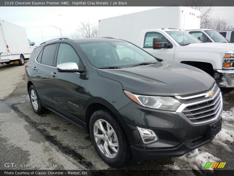 Nightfall Gray Metallic / Jet Black 2018 Chevrolet Equinox Premier AWD