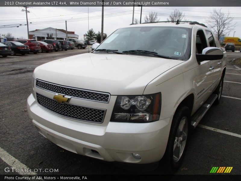 White Diamond Tricoat / Dark Cashmere/Light Cashmere 2013 Chevrolet Avalanche LTZ 4x4