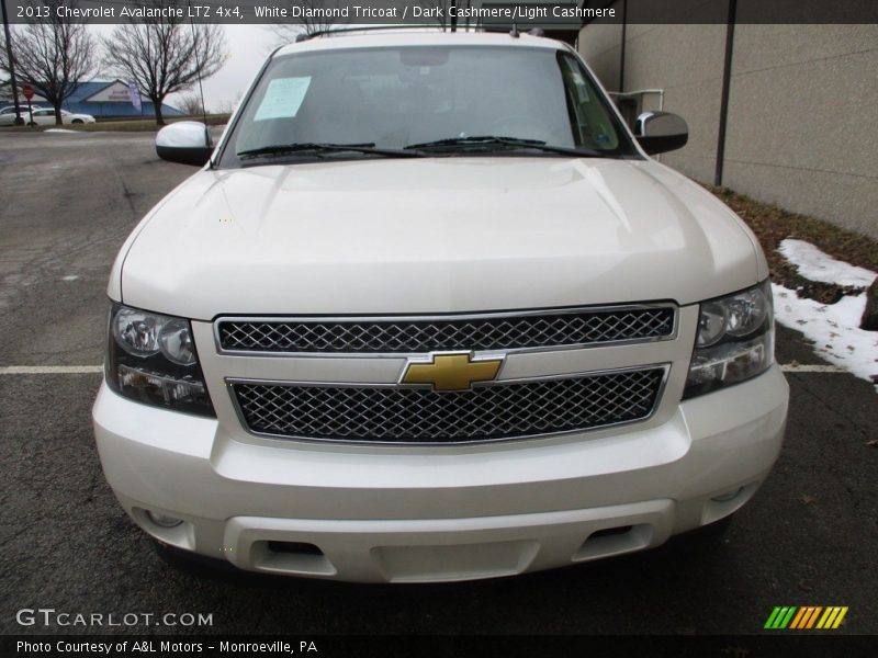 White Diamond Tricoat / Dark Cashmere/Light Cashmere 2013 Chevrolet Avalanche LTZ 4x4