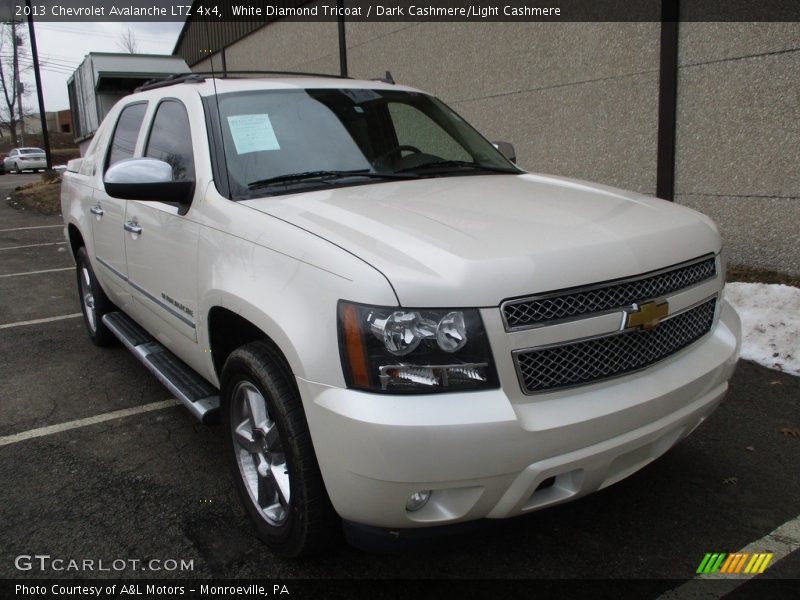 White Diamond Tricoat / Dark Cashmere/Light Cashmere 2013 Chevrolet Avalanche LTZ 4x4