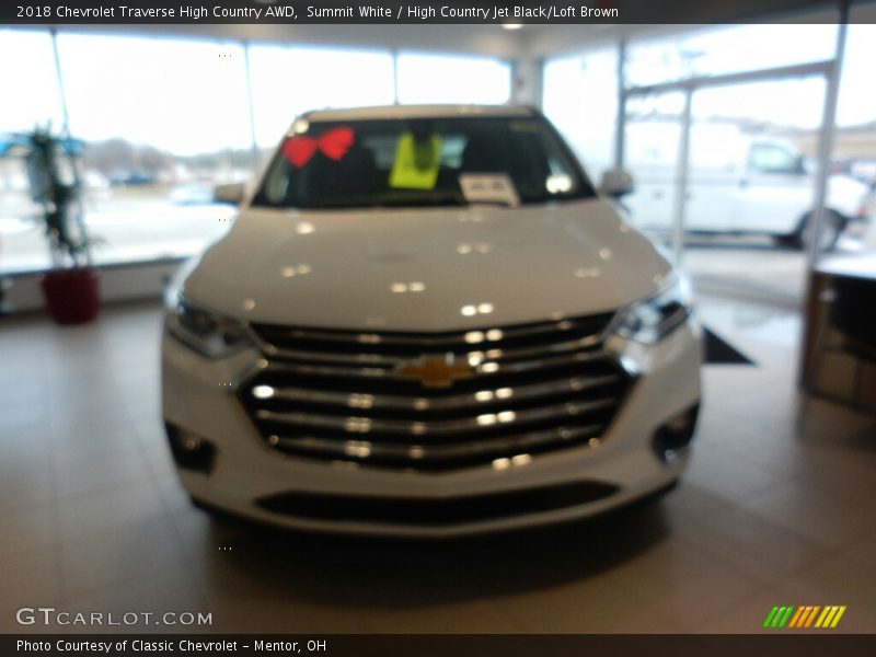 Summit White / High Country Jet Black/Loft Brown 2018 Chevrolet Traverse High Country AWD