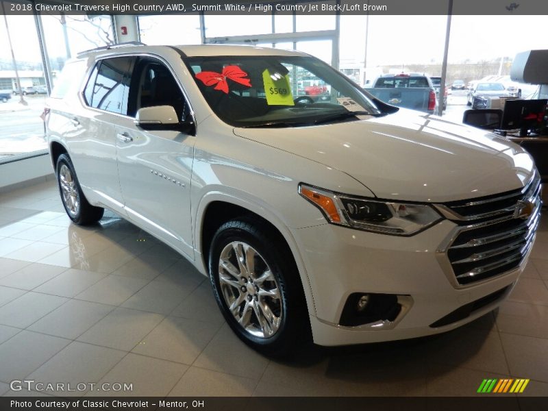 Summit White / High Country Jet Black/Loft Brown 2018 Chevrolet Traverse High Country AWD
