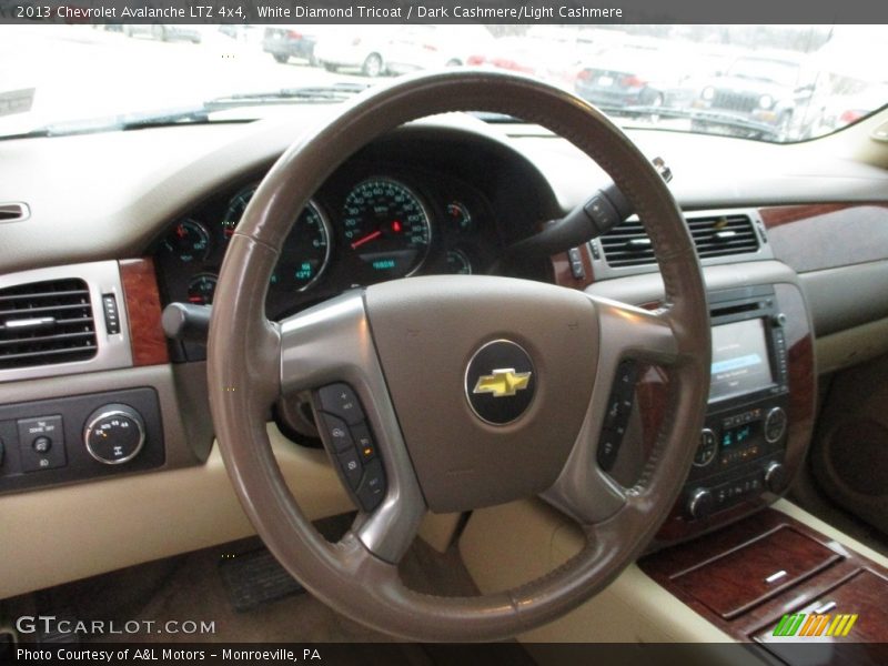 White Diamond Tricoat / Dark Cashmere/Light Cashmere 2013 Chevrolet Avalanche LTZ 4x4