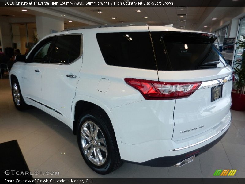 Summit White / High Country Jet Black/Loft Brown 2018 Chevrolet Traverse High Country AWD