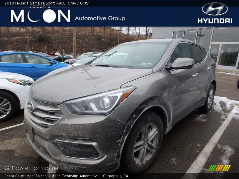 Gray / Gray 2018 Hyundai Santa Fe Sport AWD