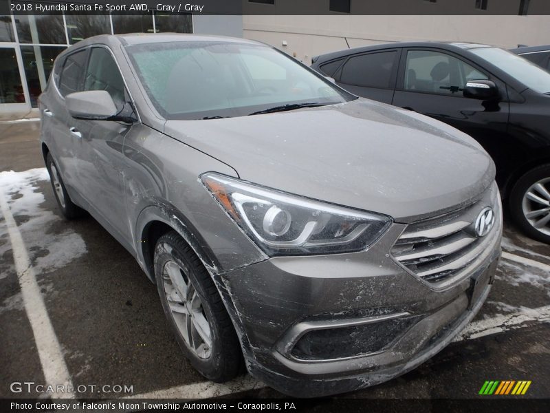 Gray / Gray 2018 Hyundai Santa Fe Sport AWD