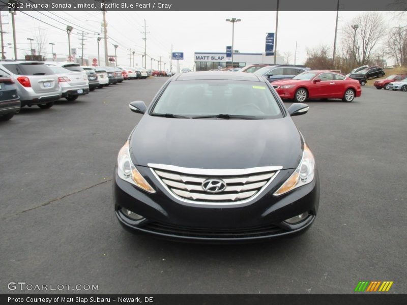 Pacific Blue Pearl / Gray 2012 Hyundai Sonata Limited