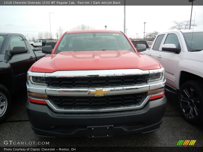 Red Hot / Dark Ash/Jet Black 2018 Chevrolet Silverado 1500 WT Regular Cab