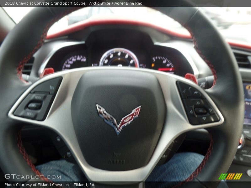 Arctic White / Adrenaline Red 2018 Chevrolet Corvette Grand Sport Coupe