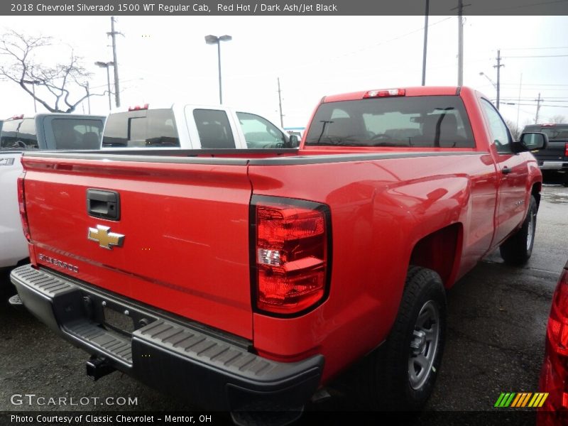 Red Hot / Dark Ash/Jet Black 2018 Chevrolet Silverado 1500 WT Regular Cab
