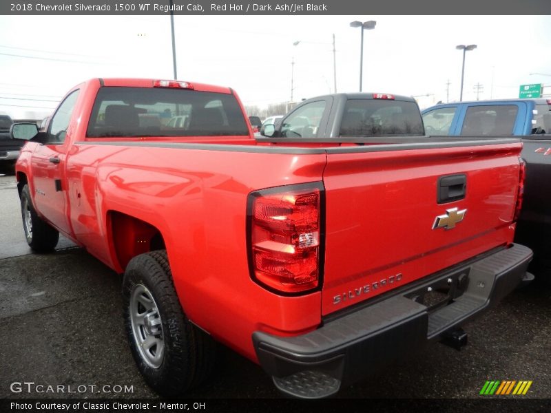 Red Hot / Dark Ash/Jet Black 2018 Chevrolet Silverado 1500 WT Regular Cab