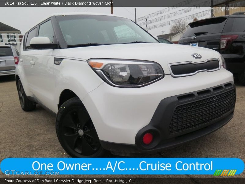 Clear White / Black Diamond Woven Cloth 2014 Kia Soul 1.6