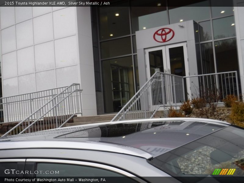 Silver Sky Metallic / Ash 2015 Toyota Highlander XLE AWD