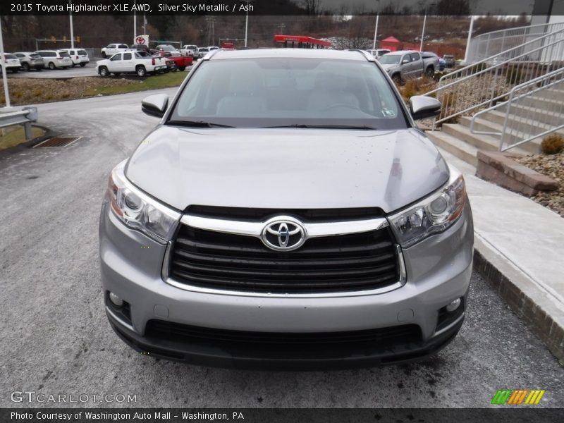 Silver Sky Metallic / Ash 2015 Toyota Highlander XLE AWD