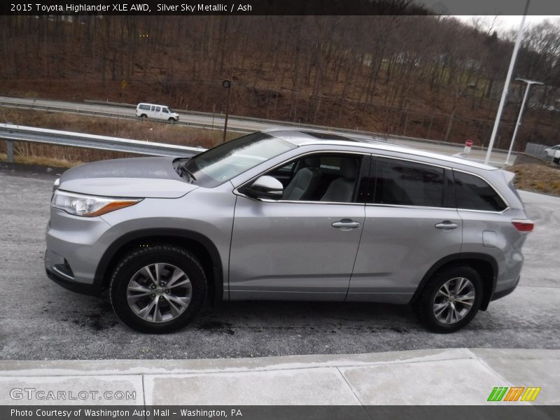 Silver Sky Metallic / Ash 2015 Toyota Highlander XLE AWD