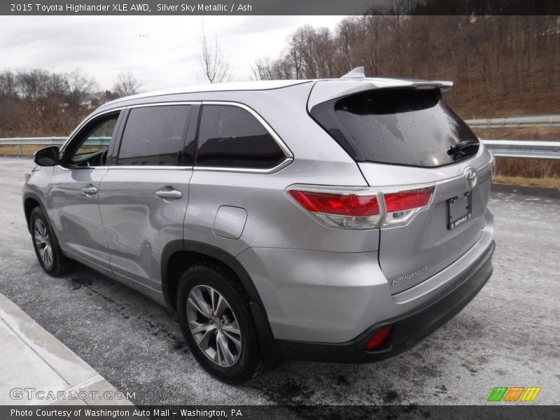 Silver Sky Metallic / Ash 2015 Toyota Highlander XLE AWD
