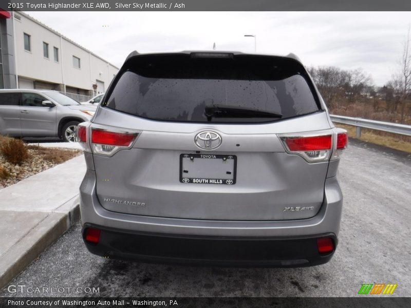 Silver Sky Metallic / Ash 2015 Toyota Highlander XLE AWD