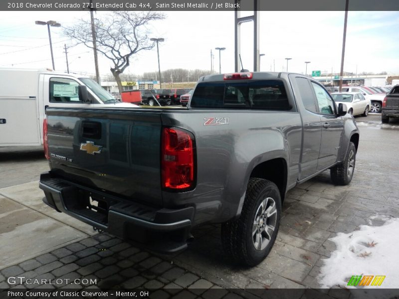 Satin Steel Metallic / Jet Black 2018 Chevrolet Colorado Z71 Extended Cab 4x4
