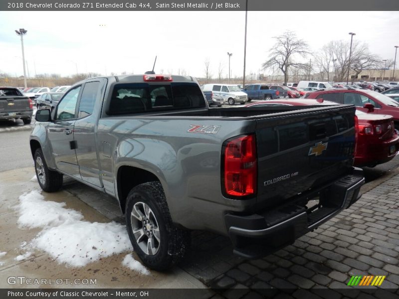 Satin Steel Metallic / Jet Black 2018 Chevrolet Colorado Z71 Extended Cab 4x4