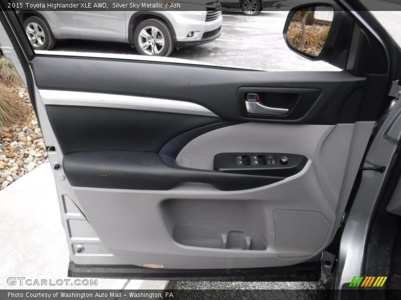 Silver Sky Metallic / Ash 2015 Toyota Highlander XLE AWD