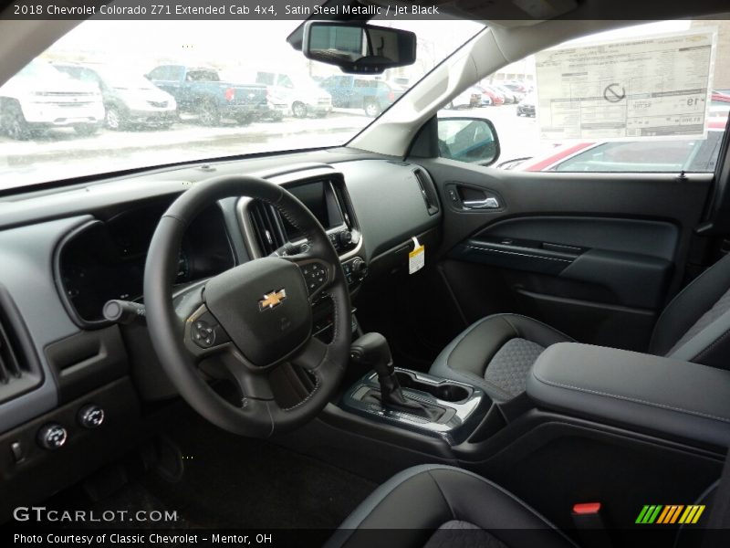 Satin Steel Metallic / Jet Black 2018 Chevrolet Colorado Z71 Extended Cab 4x4