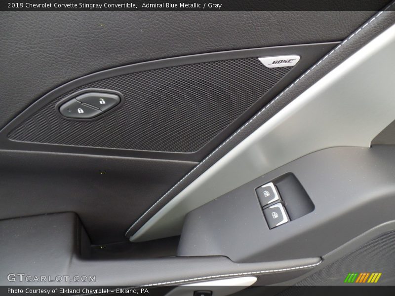 Admiral Blue Metallic / Gray 2018 Chevrolet Corvette Stingray Convertible