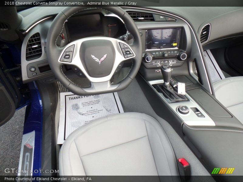  2018 Corvette Stingray Convertible Gray Interior