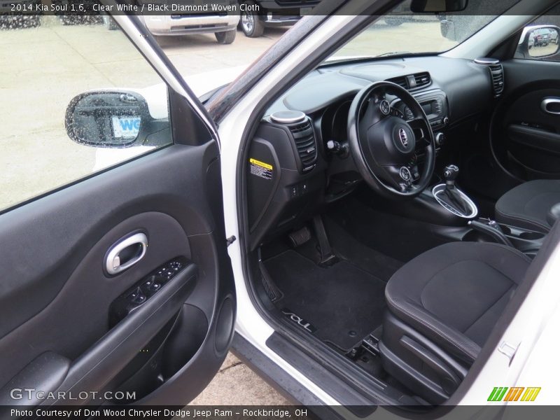 Clear White / Black Diamond Woven Cloth 2014 Kia Soul 1.6