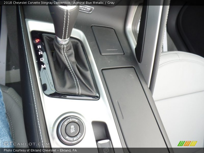 Admiral Blue Metallic / Gray 2018 Chevrolet Corvette Stingray Convertible