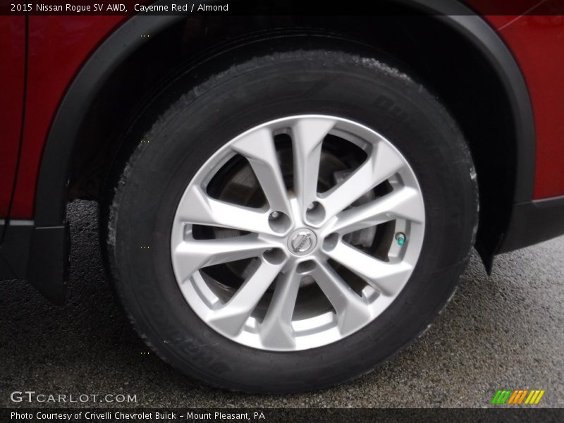 Cayenne Red / Almond 2015 Nissan Rogue SV AWD